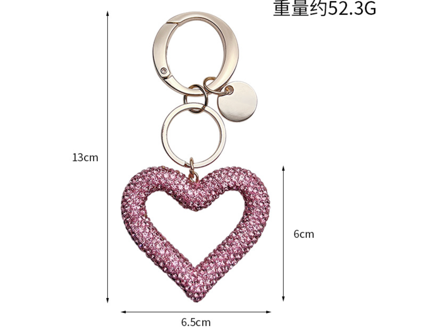 Crystal Heart Keychain