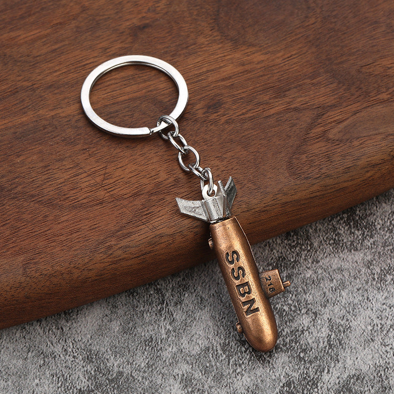 3D Submarine Keychain Charm