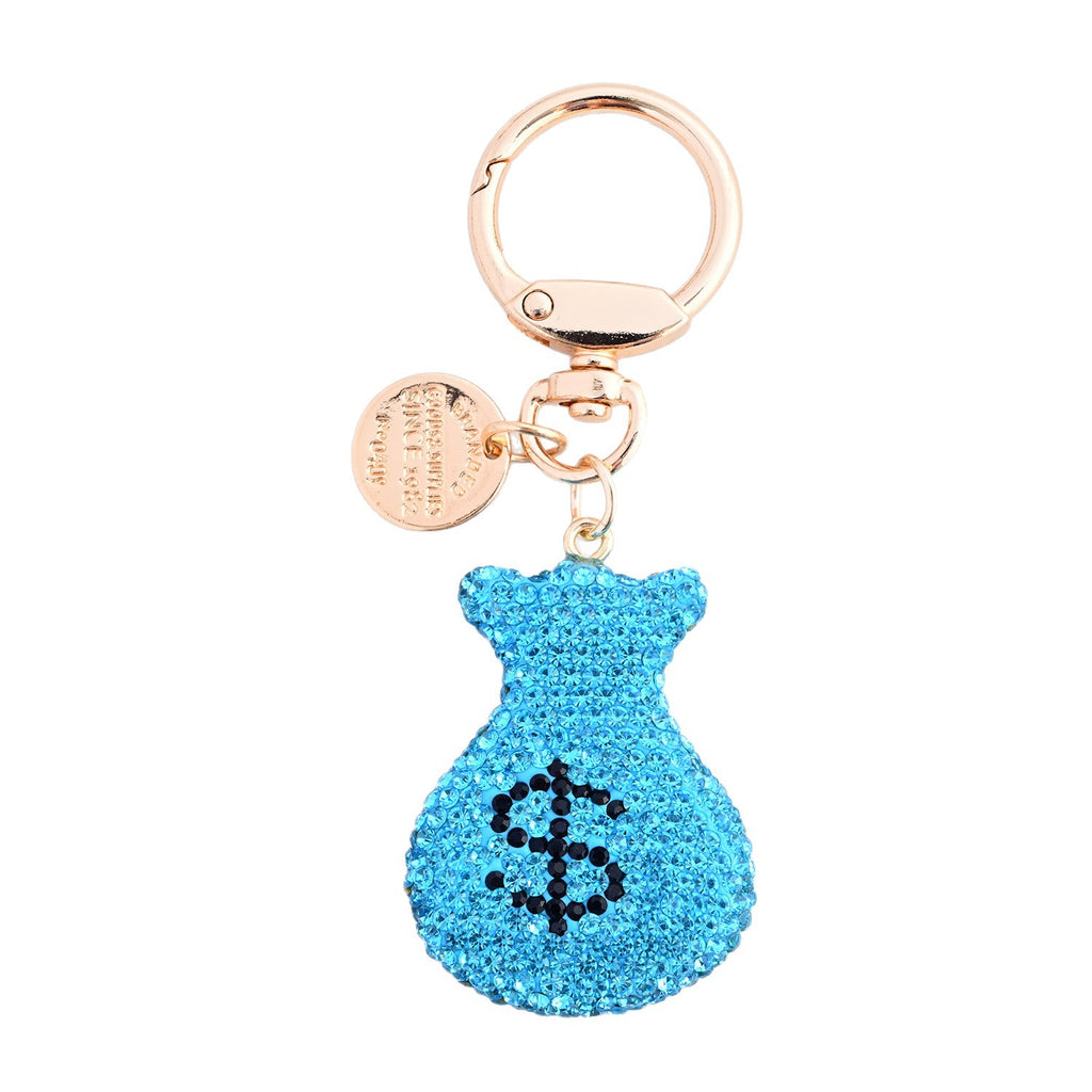 Dollar Rhinestone Keychain
