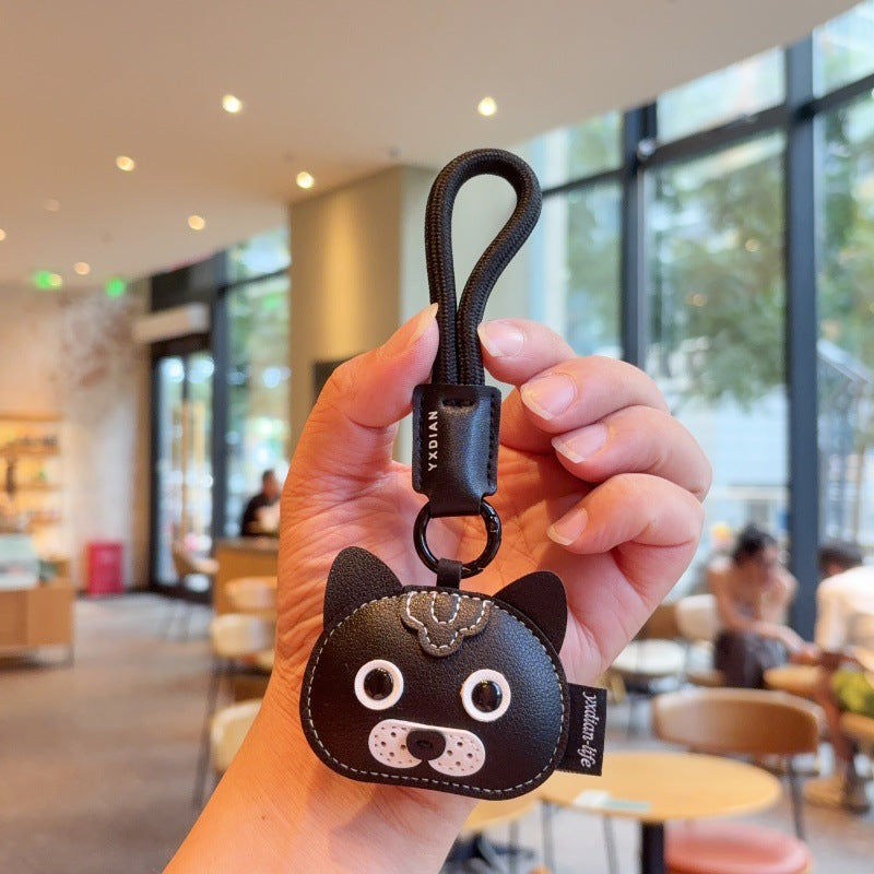 PU Dog Keychain