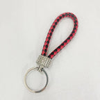 Crystal Metal Leather Keychain