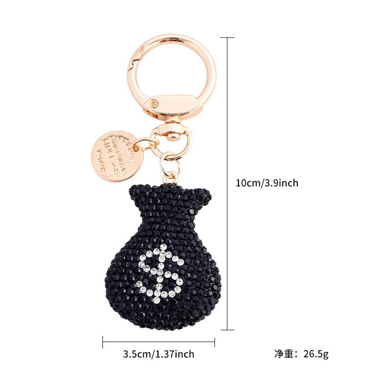 Dollar Rhinestone Keychain