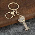 Rhinestone Letter Keychain Charm