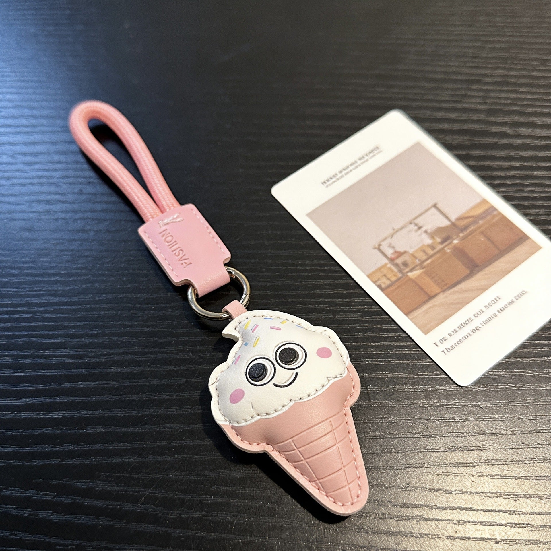 Lether Food  Bag Charm