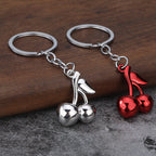 3D Cherry Zinc Alloy Keychain