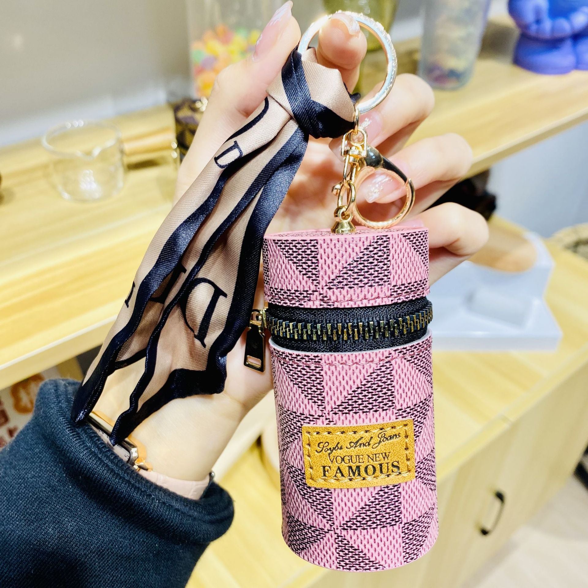 Mini Bucket Bag Keychain