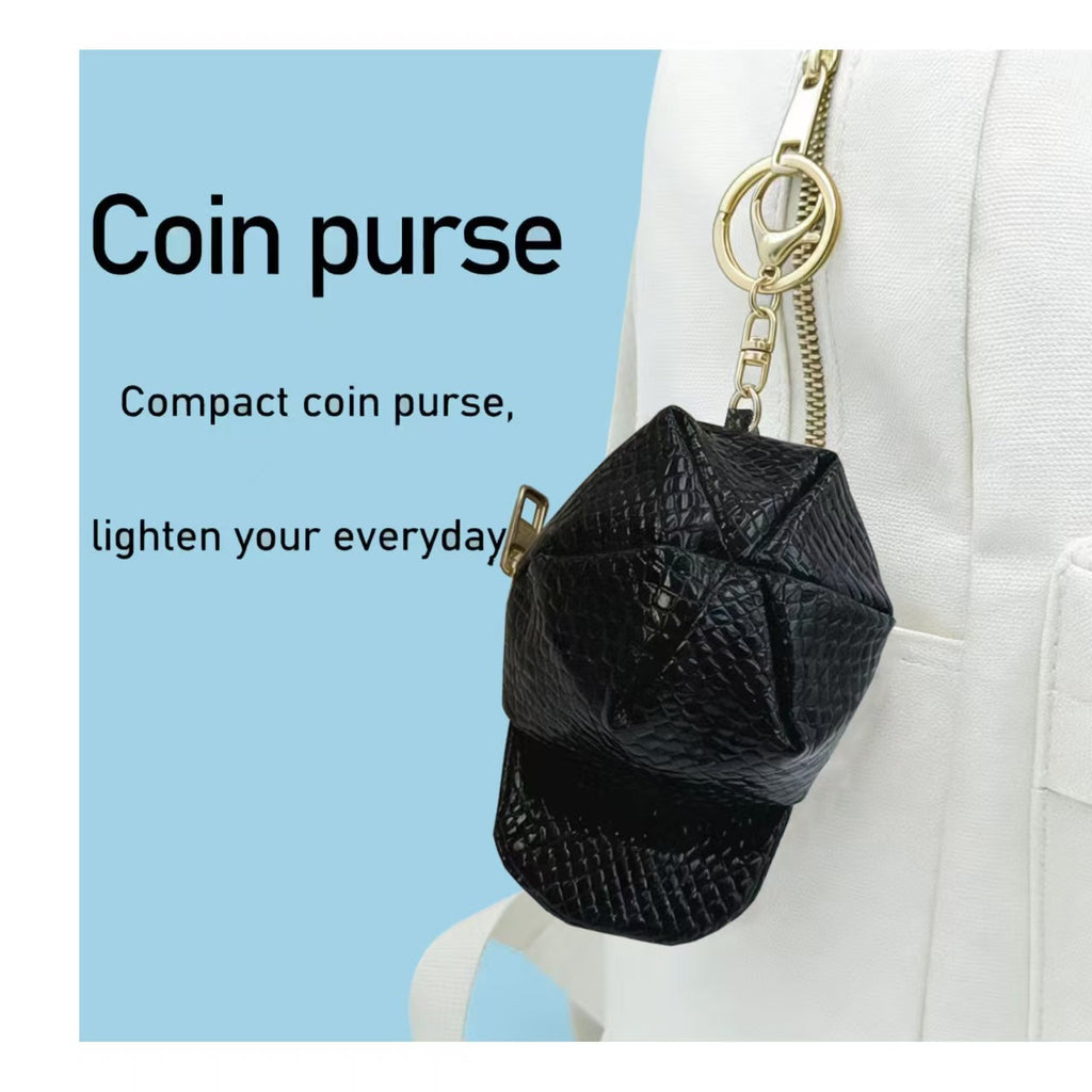 Cap Zipper Keychain Pouch