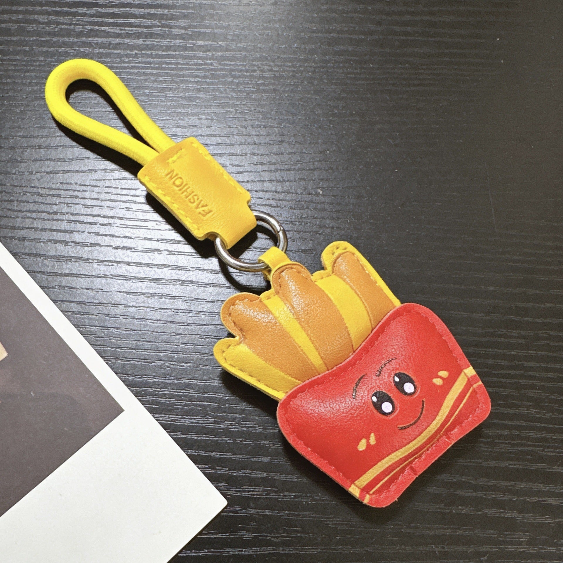 Lether Food  Bag Charm