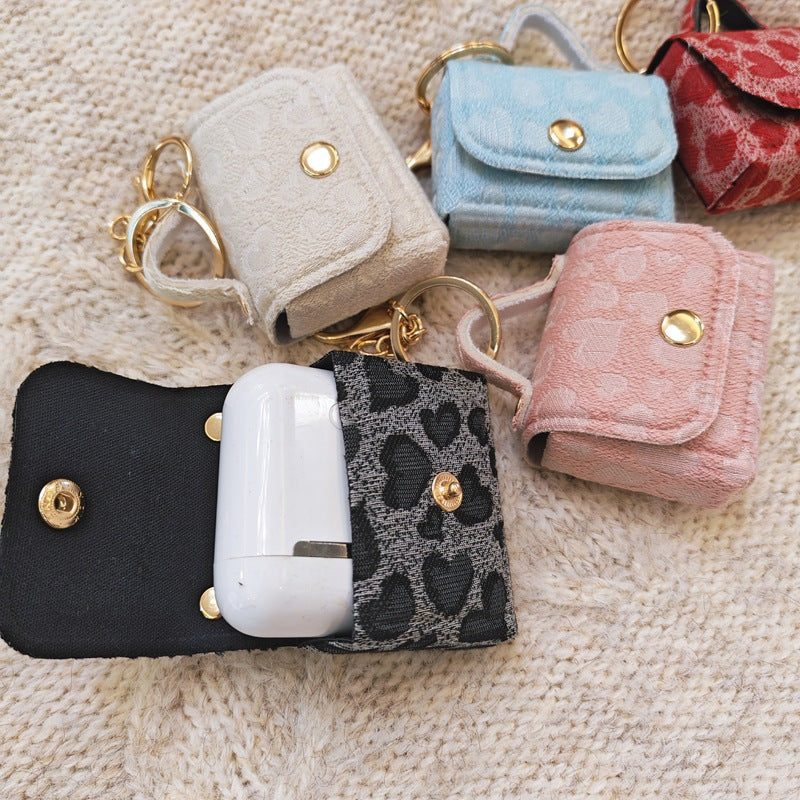 Mini Quilted Leather Earbud Case