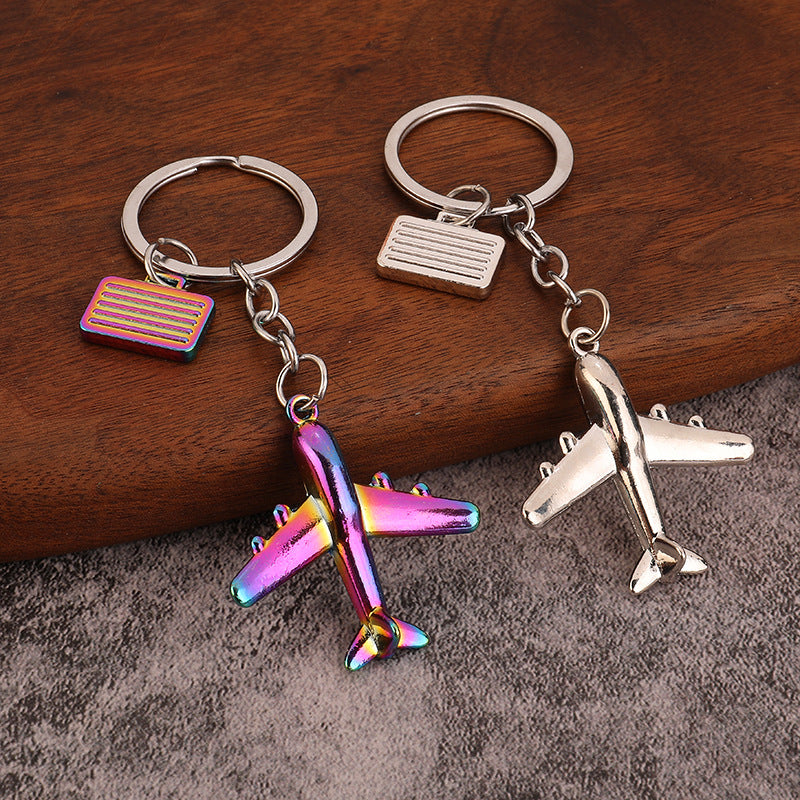 3D Airplane Zinc Alloy Keychain