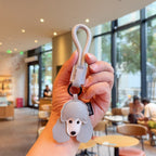 PU Dog Keychain