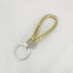Crystal Metal Leather Keychain
