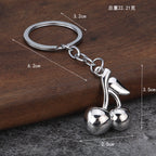 3D Cherry Zinc Alloy Keychain