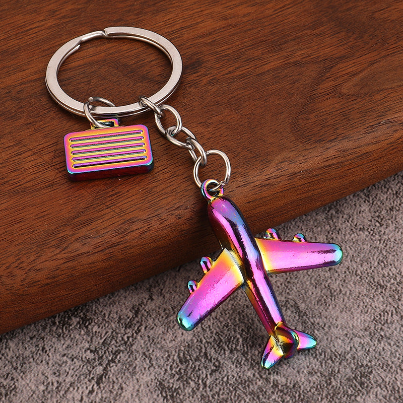 3D Airplane Zinc Alloy Keychain