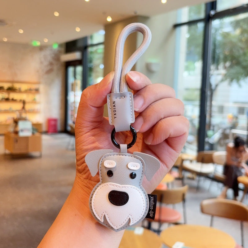 PU Dog Keychain