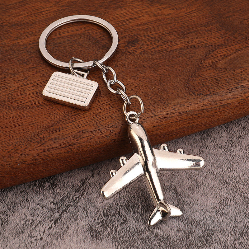 3D Airplane Zinc Alloy Keychain
