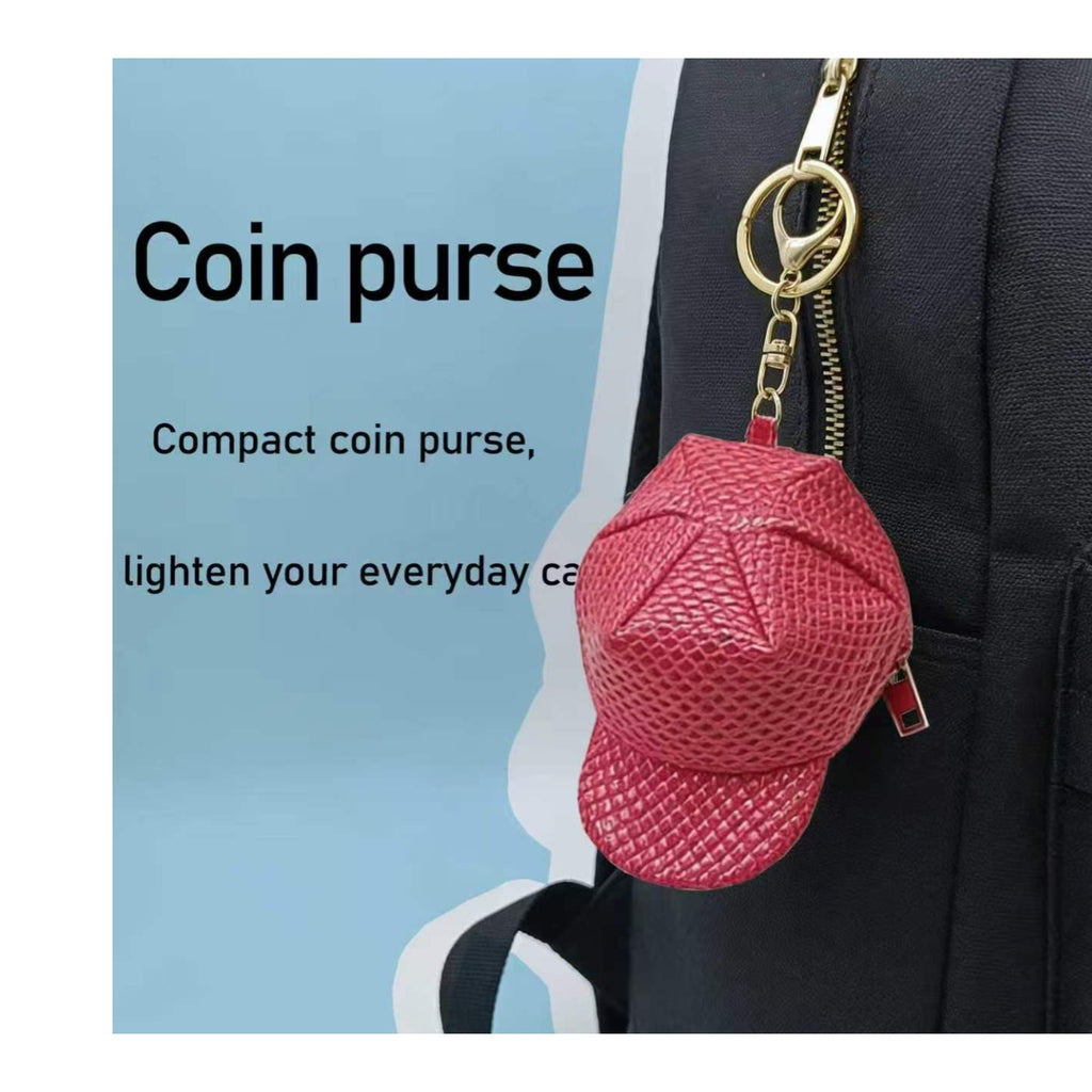 Cap Zipper Keychain Pouch
