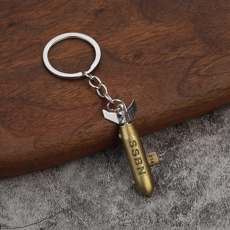 3D Submarine Keychain Charm