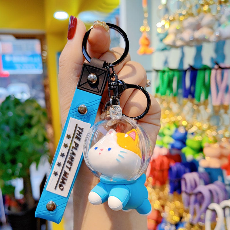 Space Cat Silicone Keychain