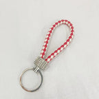 Crystal Metal Leather Keychain