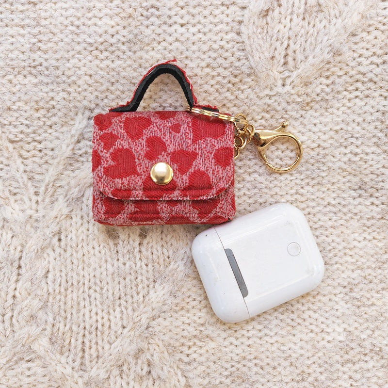 Mini Quilted Leather Earbud Case