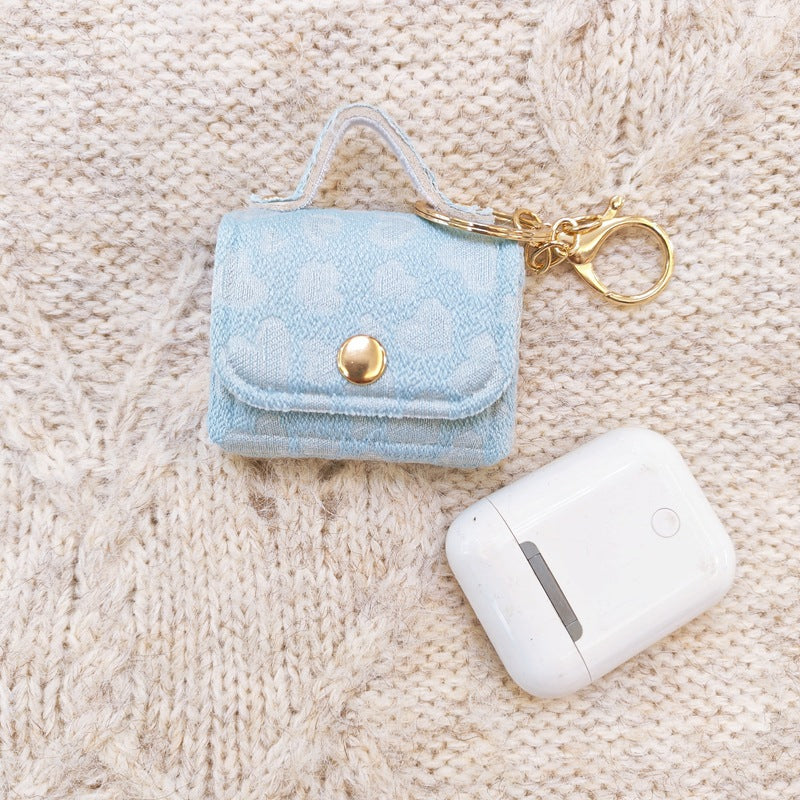 Mini Quilted Leather Earbud Case