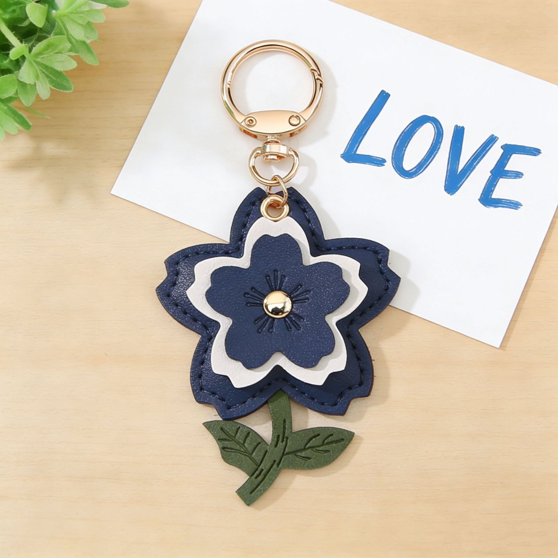 Leather Sakura Charm