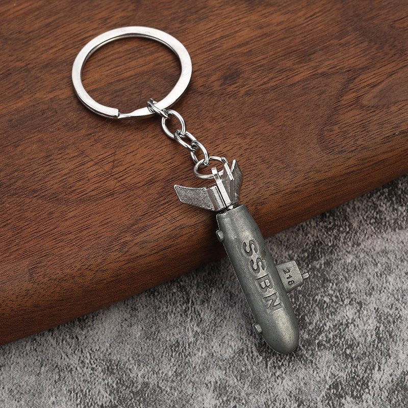 3D Submarine Keychain Charm