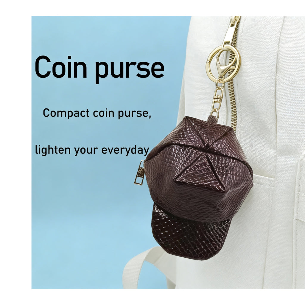 Cap Zipper Keychain Pouch